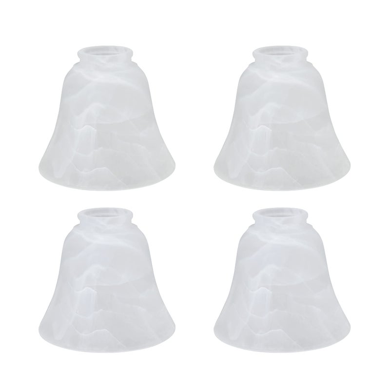 Aspen Creative 230274A Transitional Alabaster Bell Shape Ceiling Fan Glass Shade218FitterSize538D x 434H4PcsPack - Image 2