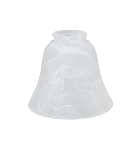 Aspen Creative 230274A Transitional Alabaster Bell Shape Ceiling Fan Glass Shade218FitterSize538D x 434H4PcsPack - Image 3