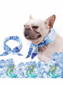 Dog Cooling Bandana, Breathable Pet Collar, Summer Cat Ice Scarf Go Out to Prevent Heatstroke Cold Towel Outdoor Heat Relief Artifact, Collar