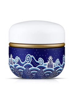 GNAFOTU Body Powder Case with Powder Puff Powder Container Tea Canister for Baby and Adult Body Talcum Powder Tea Box (Blue Sea)  - Image 1