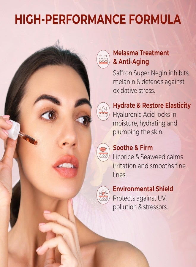 ABERA Renewing Saffron Serum, High-Potency Melasma Treatment for Face, Dark Spot Remover, Anti-Aging Moisturizer with Hyaluronic Acid, Reduce Wrinkles, 2 BOXES + GIFT Grapefruit Hair Regrowth Serum - Image 3