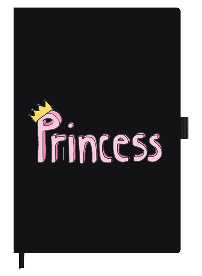 Theodor Designer A5 Thick Black Hardcover Notebook Princess - Image 1