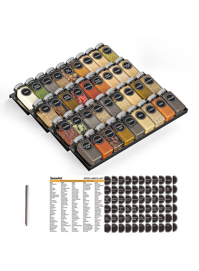 Sharpdo Glass Spice Jars - Square Containers for Food Storage with Lids - Image 2