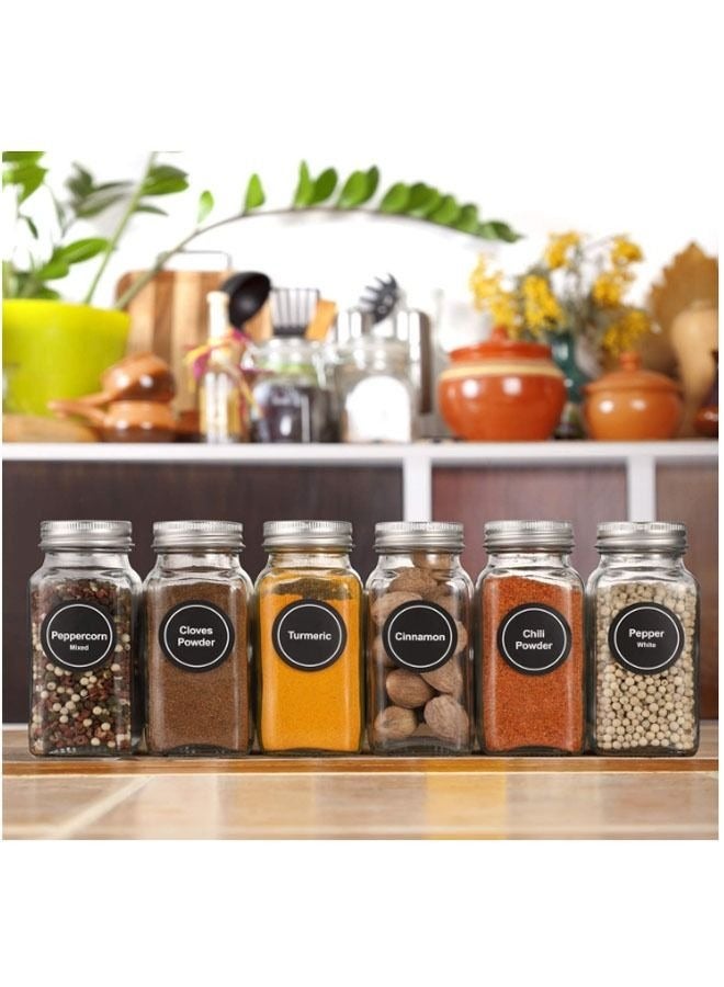 Sharpdo Glass Spice Jars - Square Containers for Food Storage with Lids - Image 4