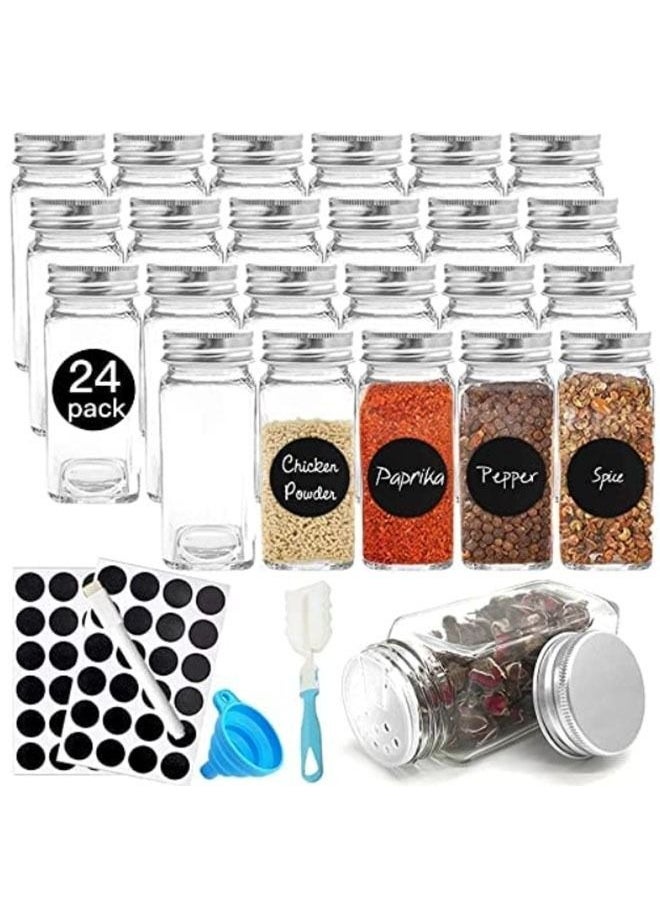 Sharpdo Glass Spice Jars - Square Containers for Food Storage with Lids  - Image 1