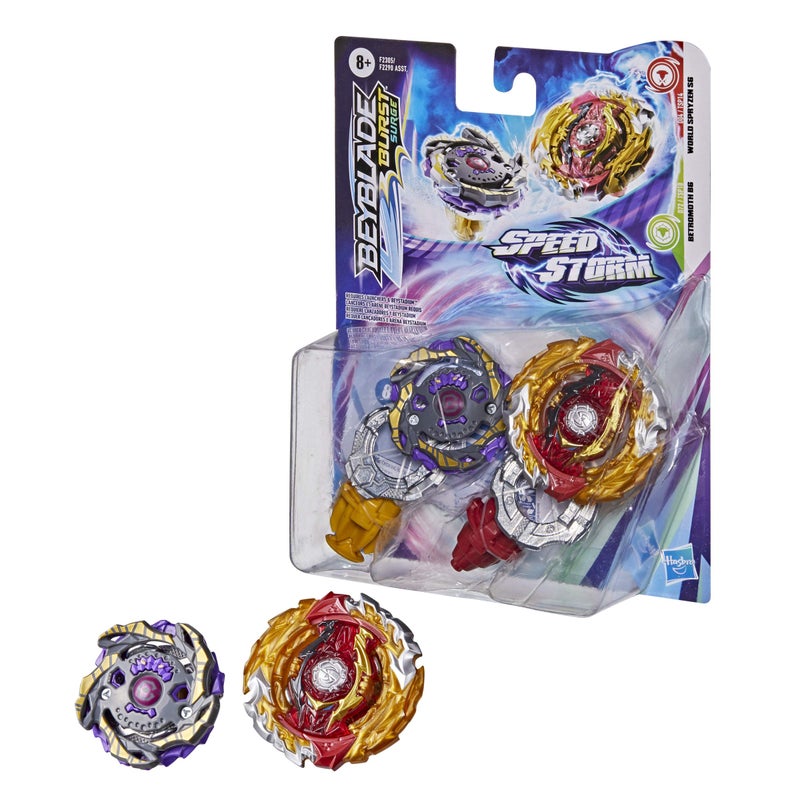 Beyblade Burst Surge Speedstorm World Spryzen S6 and Betromoth B6 Spinning Top Dual Pack - 2 Battling Game Top Toy for Kids Ages 8 and Up - Image 2