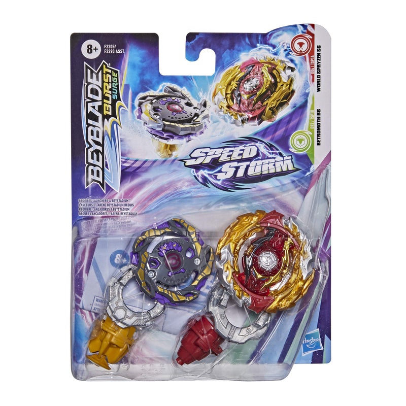 Beyblade Burst Surge Speedstorm World Spryzen S6 and Betromoth B6 Spinning Top Dual Pack - 2 Battling Game Top Toy for Kids Ages 8 and Up - Image 3