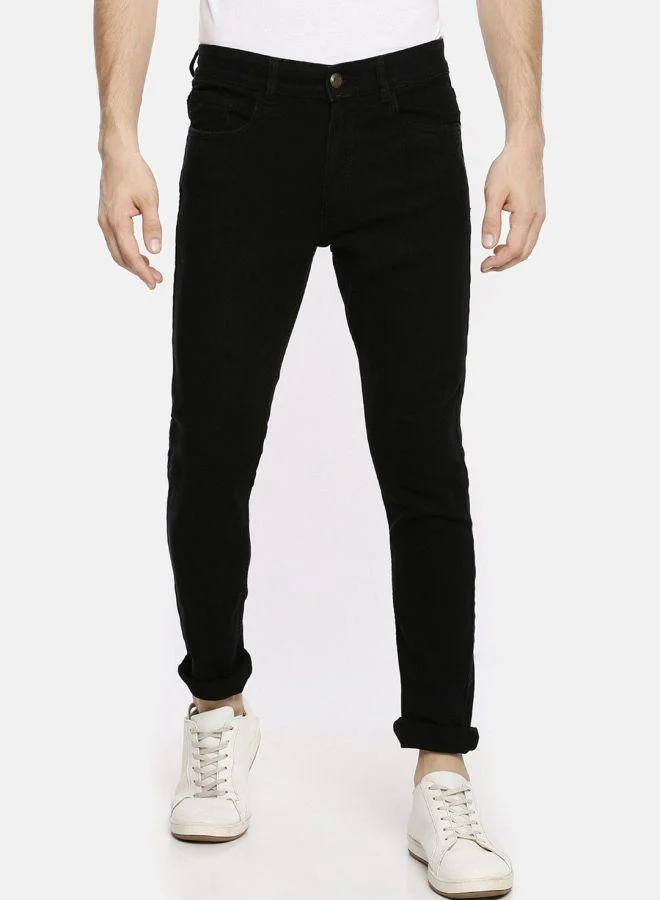 Men Slim Fit Solid Mid-Rise Jeans