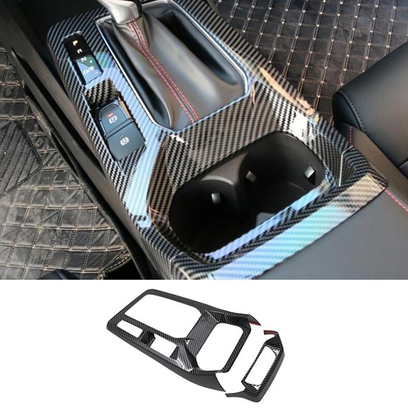 Generic YIGZYCN Car Gear Shifter Frame Sticker For MG5 Central Control Gear Shifter Panel Trim Cover Cup Stand Decorations Car Accessory Interior Frame  - Image 2