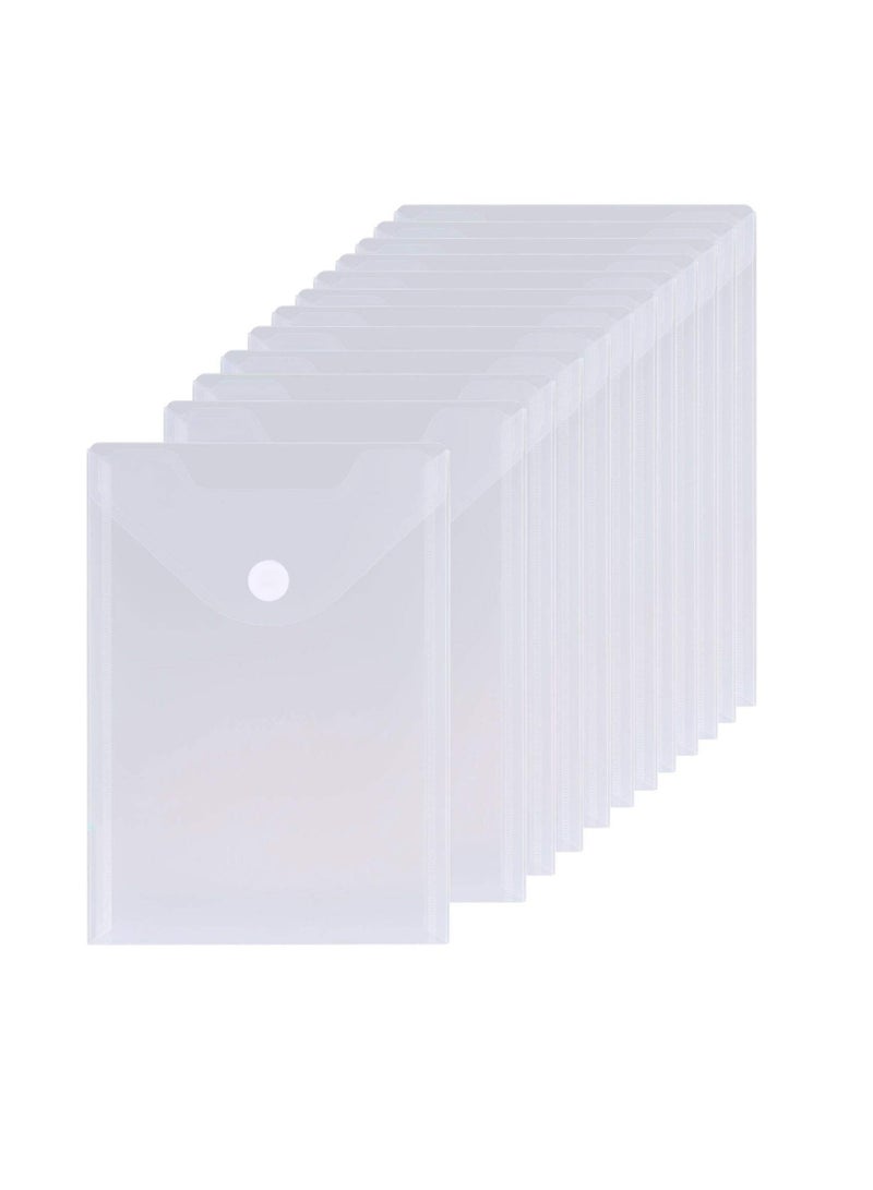 Excefore 12 Pack Stamp and Die Storage Pockets, Transparent Plastic Folders, Clear Plastic Envelopes Storage Bag, Suitable for DIY Scrapbooking Paper Card Craft Cutting Dies for Card Making - Image 1