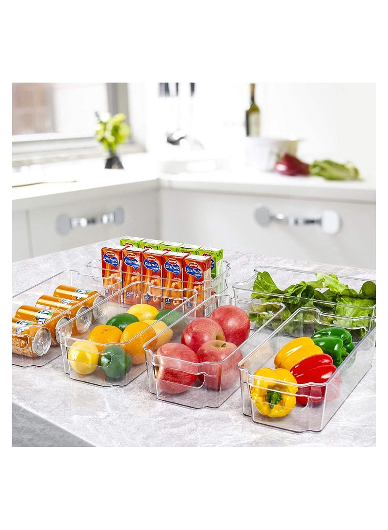 QUESERA Set of 4 Fridge Organizer Bins Fridge Storage Kitchen Organizer Refrigerator Bins - Image 4