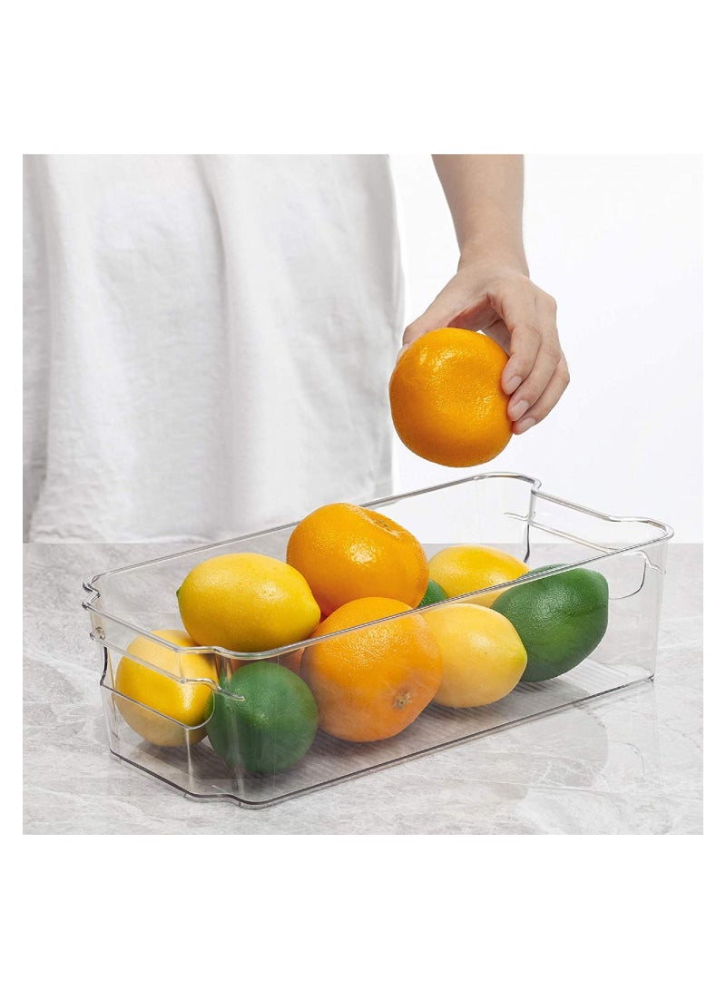 QUESERA Set of 4 Fridge Organizer Bins Fridge Storage Kitchen Organizer Refrigerator Bins - Image 5