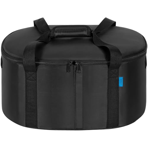 LASUK Portable Slow Cooker Travel Bag, Isulated Carrier Case Tote for 4-8 Quart Crock Carrier Compatible with Else Brands, Internal Mesh Net Holds Pot in Place, For Travel, Outdoor, Picnic, Black - Image 1