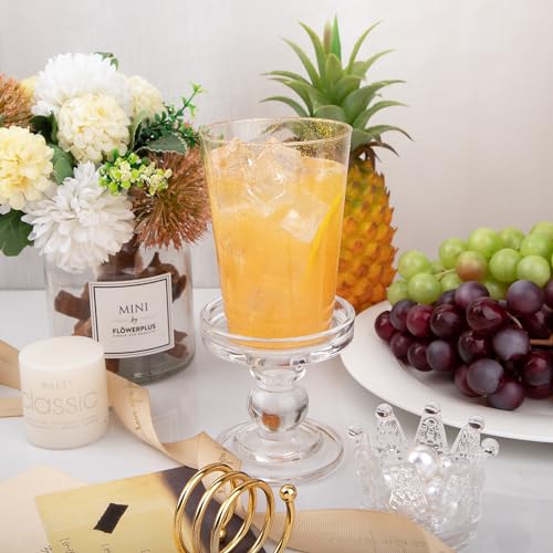 I00000 100 Pack 12 oz Gold Glitter Cups, Clear Disposable Cups, Gold Plastic Wine Glasses Cocktail Glasses Heavy Duty Cups, 12 Ounce Glitter Plastic Tumblers for Party - Image 3