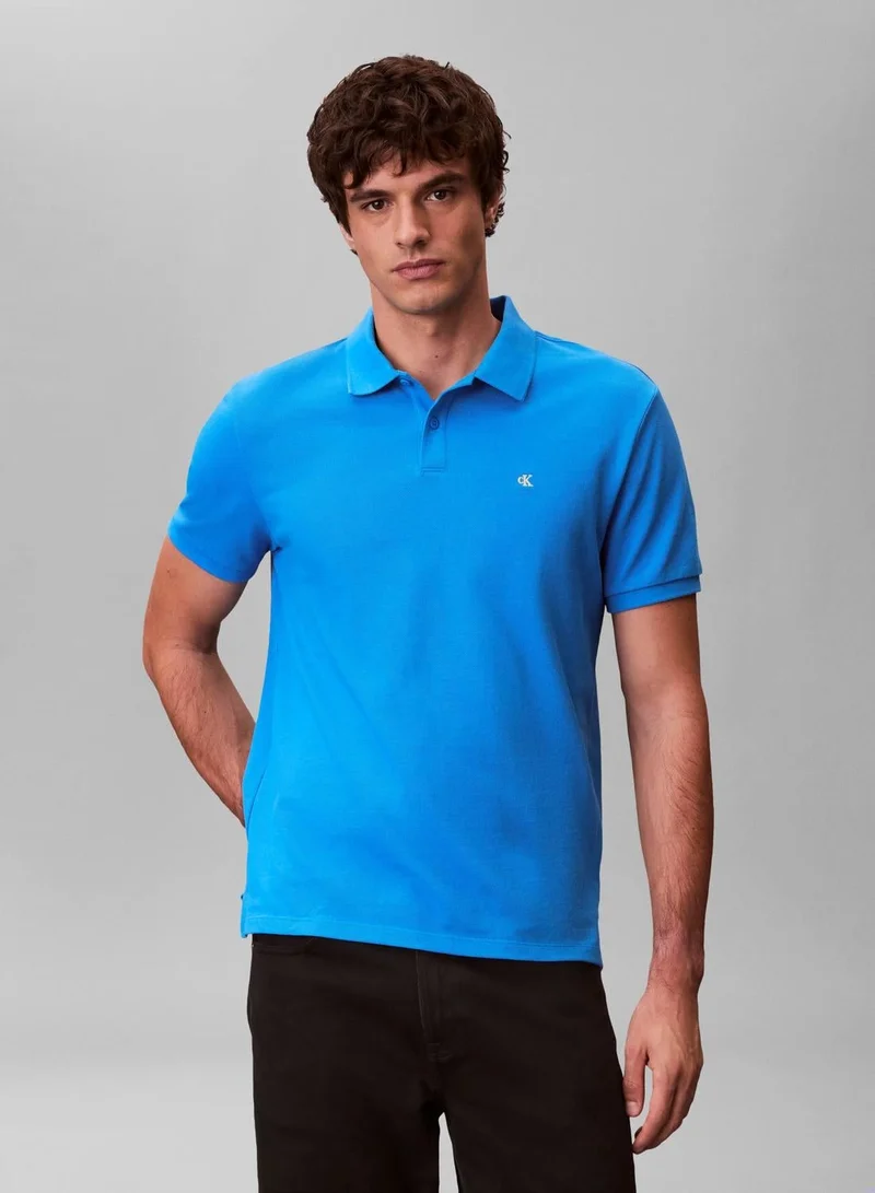 Calvin Klein Jeans  Cotton Piqué Polo Shirt for Men | Best Price UAE