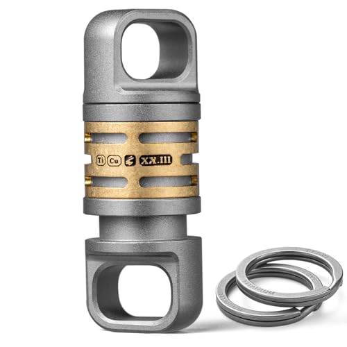 FEGVE Quick Release Keychain with 2/28mm Titanium Key Rings, Swivel Heavy Duty Keychain for Home Car Keys-(Load Bearing: 700kg) - Image 1
