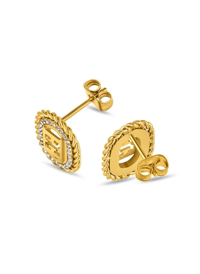 Escada Gold Grace Gold Plated 316L Stainless Steel Stud Earrings for Women for Women | Best Price UAE