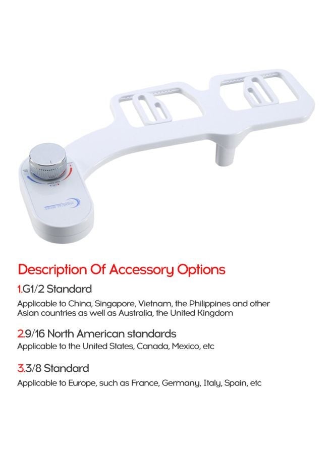 NIBEMINENT Adjustable Single Nozzle Toilet Bidet White - Image 5