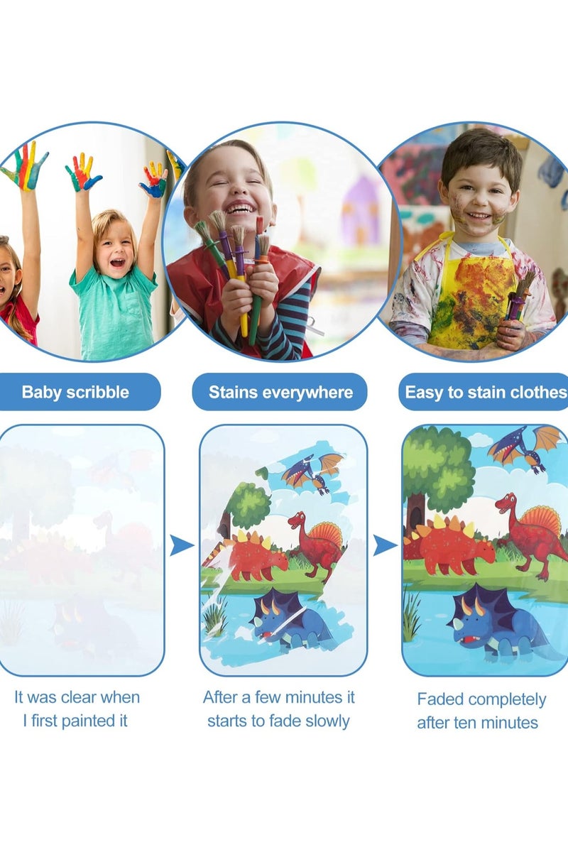 هالامودو 6 حزمة كتاب التلوين المائي السحري ، كتب اللوحة السحرية مع القلم المائي فوضى كتب التلوين المجانية للطفل الصغير 2-4 سنوات قابلة لإعادة الاستخدام كتاب التلوين هدية للأطفال - Image 5