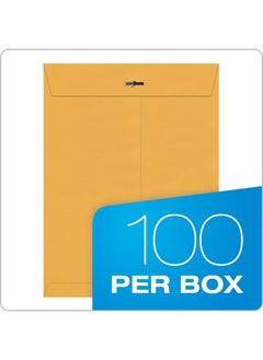 Quality Park 9" X 12" Clasp Envelopes Brown Kraft Gummed Flap 100/Box (Qua37790)  - Image 4