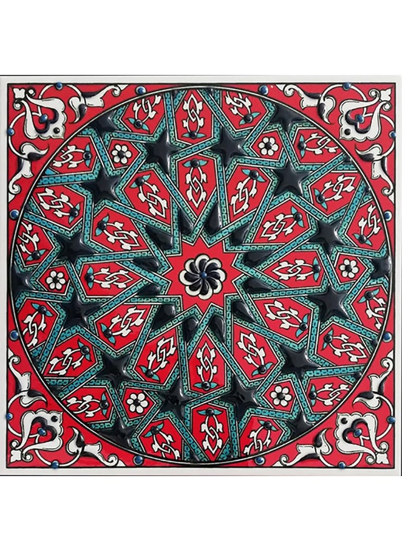 ARMADA - Tile Ed 320 Iznik Pattern Geometric Kutahya Tile Tile 20 x 20 cm - Image 1