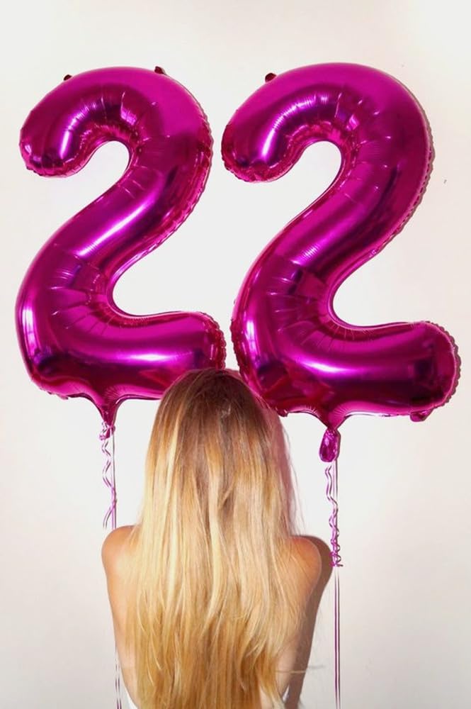 Mluchee 40 Inch Number 7 Balloon, Hot Pink Seven Birthday Decor, 7 17 27 70 Year Old Balloon Number for Engagement, Wedding, Graduations - Image 3
