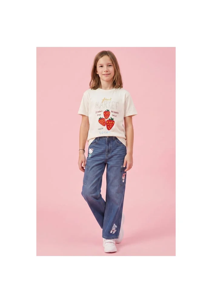 R&b Printed T-Shirt with Crew Neck and Short Sleeves