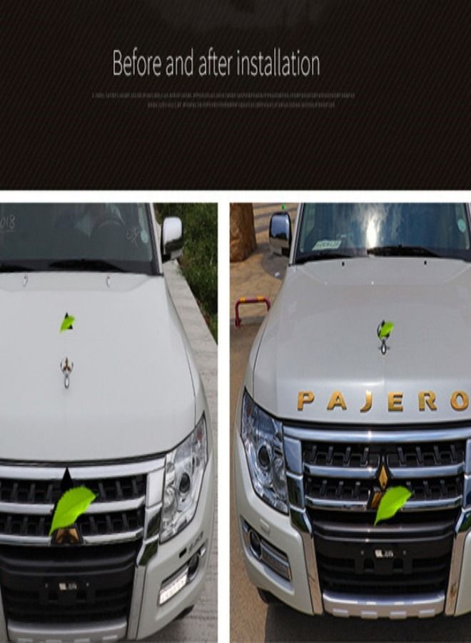 Generic Mitsubishi Pajero Bonnet Letter Gold  - Image 4