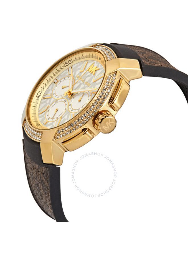 MK ساعة مايكل كورس سيدني كوارتز كريستال مينا بيضاء للسيدات MK6948 - Image 2