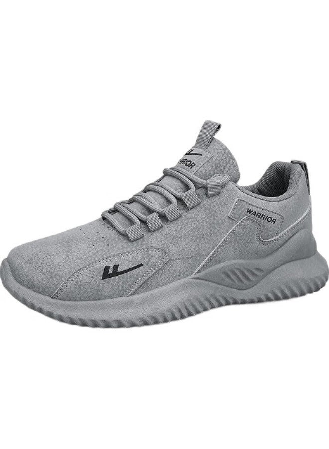 Pull Back Huili Men'S Shoes, Summer Leather Waterproof Sneakers, Black Work Shoes For Men, 3459 Gray, Size 42 - Image 3