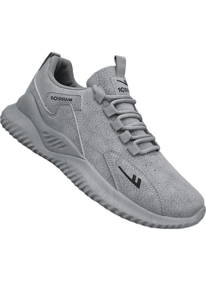 Pull Back Huili Men'S Shoes, Summer Leather Waterproof Sneakers, Black Work Shoes For Men, 3459 Gray, Size 42 - Image 1