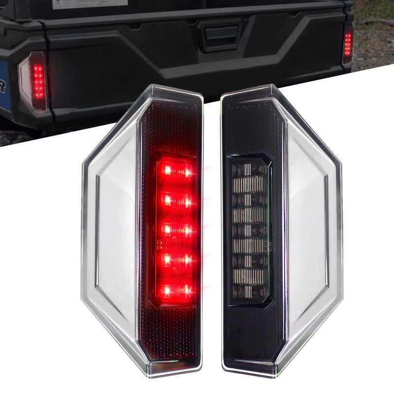 CPOWACE LED Tail Lights Compatible with 20152020 Polaris Ranger 570 Full Size XP 900 1000 General 1000 Rear Brake Stop Running Taillights Assembly Accessoriess Replacement for 2412774 Smoked Black