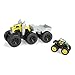 John Deere TOMY Monster Treads John Deere Roaring Rev Up Hauler Monster Truck Toy Set Includes Monster Truck Trailer and John Deere Gator Construction Toys with Hauling Action 3 Count - Image 4
