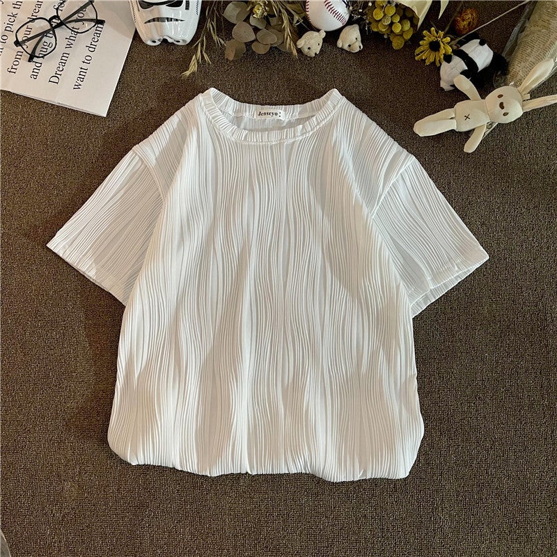 Solid color short sleeve T-shirt men's summer Korean fashion brand ins loose half sleeve casual student versatile half sleeve t-shirt - Image 1