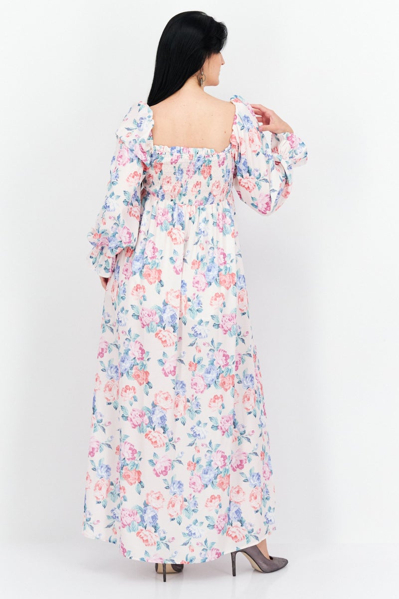 In the style فستان ماكسي مزخرف بالورود للنساء، مجموعة وردية - Image 4