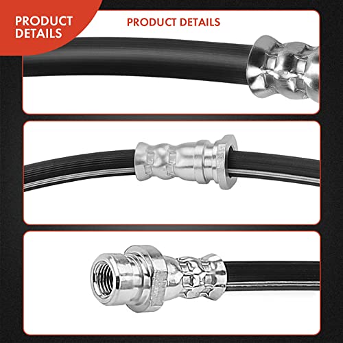 A-Premium Rear Driver and Passenger Brake Hydraulic Hoses Compatible with Select Hyundai Models - Santa Fe 2001 2002 2003 2004 2005 2006 - Replace# 5881226251, 5881226050(Pack of 2) - Image 5