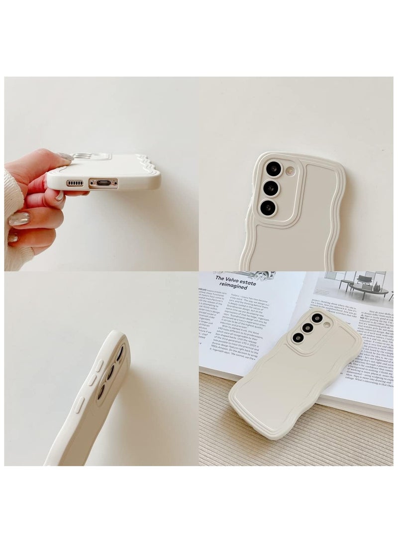 general Samsung Galaxy A35 5G Phone Case, Cute Wave Frame Slim Fit Shock Resistant Phone Bumper Cover Soft Beautiful Curly Wave Case Scratch Resistant TPU Case - Image 3