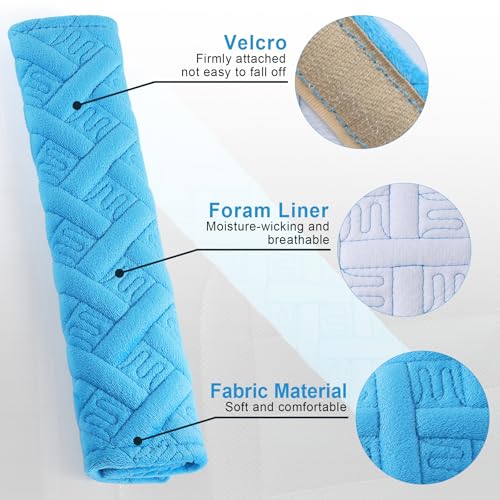 JUSTTOP 2-Pack Universal Car Seat Belt Pads Cover for A More Comfortable Driving, Seat Belt Shoulder Strap Covers Harness Pad for Car Interior Accessories(Blue) - Image 4