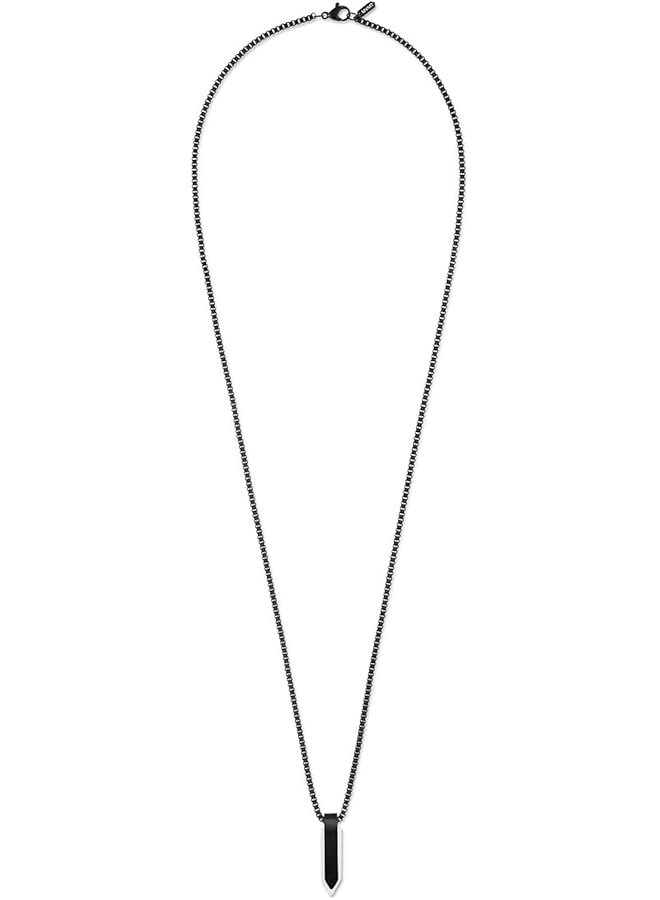 ام في ام تي قلادة رأس حربة سيراميك من الفولاذ المقاوم للصدأ للرجال، سوداء، مقاس واحد 28200207 - Image 1