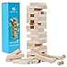 SpeedArmis Mini Tumble Tower 54PCS Wooden Stacking Game for Teens Pine Stack Timber Board Games with 4 Dice Set Classic Xmas Gifts for Teens - Image 2
