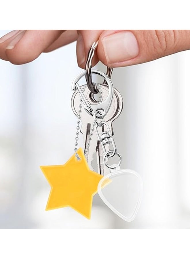 4Pcs Transparent Acrylic Guitar Pick Holder Keychain,Portable Guitar Amp Key Holder Pick Display - Image 3