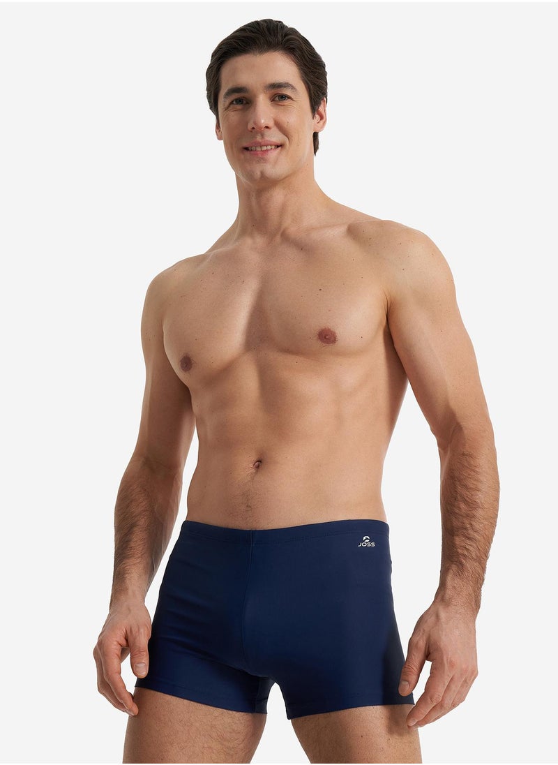 Joss Joss Men's Swimming Trunks-Shorts Blue – Elastic Fit, Adjustable Drawcord Waist, Abrasion-Resistant, Durable for Multiple Seasons of Use  - Image 1