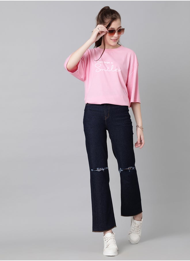 Kotty Slogan Print Short Sleeve Oversized T-Shirt  - Image 4