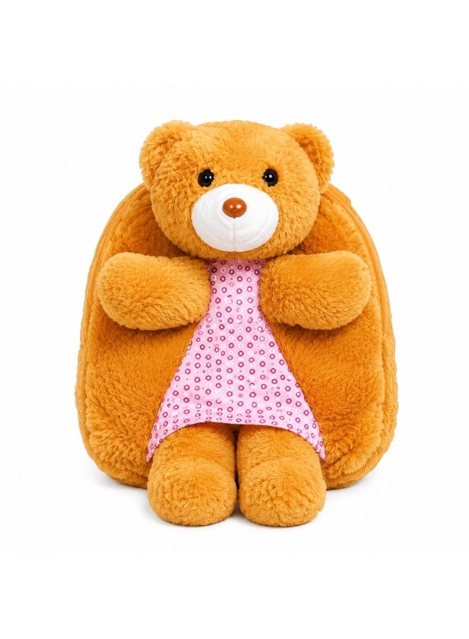 SUNSTAR Plush Teddy Bear Kids Backpack – Brown