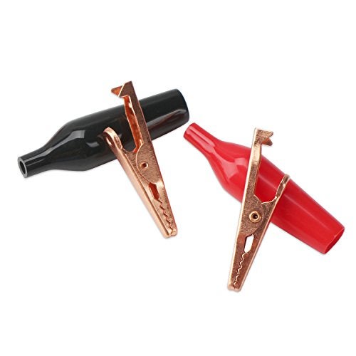 DROK 20pcs Insulated Alligator Clips Electrical Large - 1.77 inch/45mm 10A Pure Copper Alligator Clips for Multimeter - Image 3
