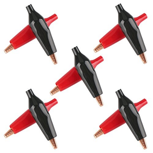 DROK 20pcs Insulated Alligator Clips Electrical Large - 1.77 inch/45mm 10A Pure Copper Alligator Clips for Multimeter - Image 2