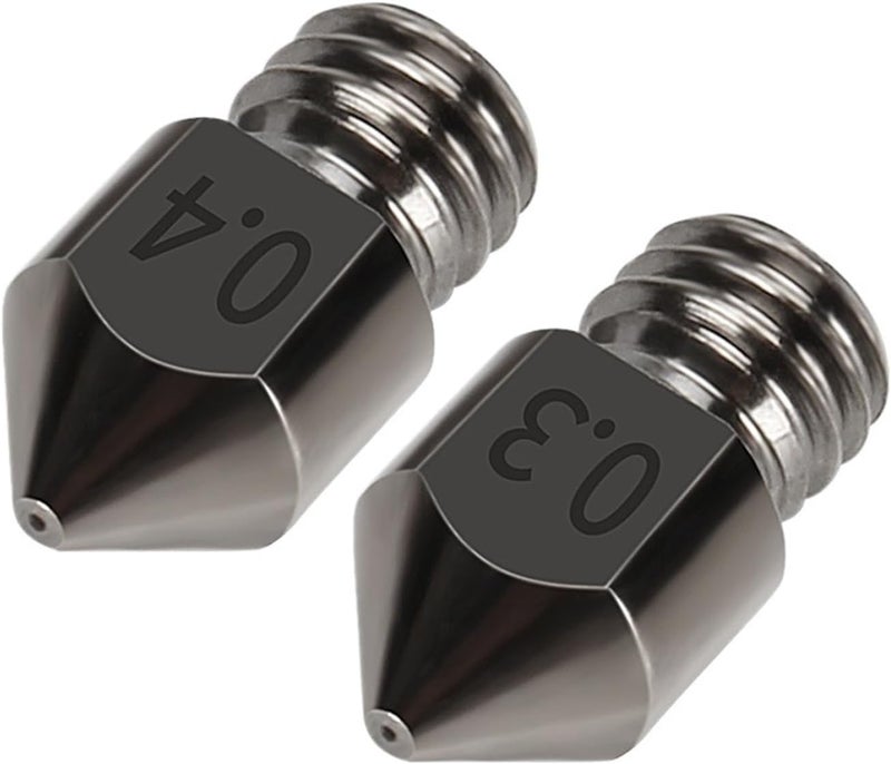 1/2/3Pcs Hardened Steel Nozzle 0.4mm 3D Printer MK8 Nozzles Tool High Temperature Wear Resistant(3pcs MK8 Nozzles,1.0mm) - Image 4