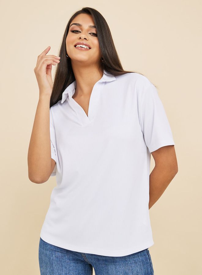 Styli Regular Fit Collared Neck Polo T-shirt - Image 1