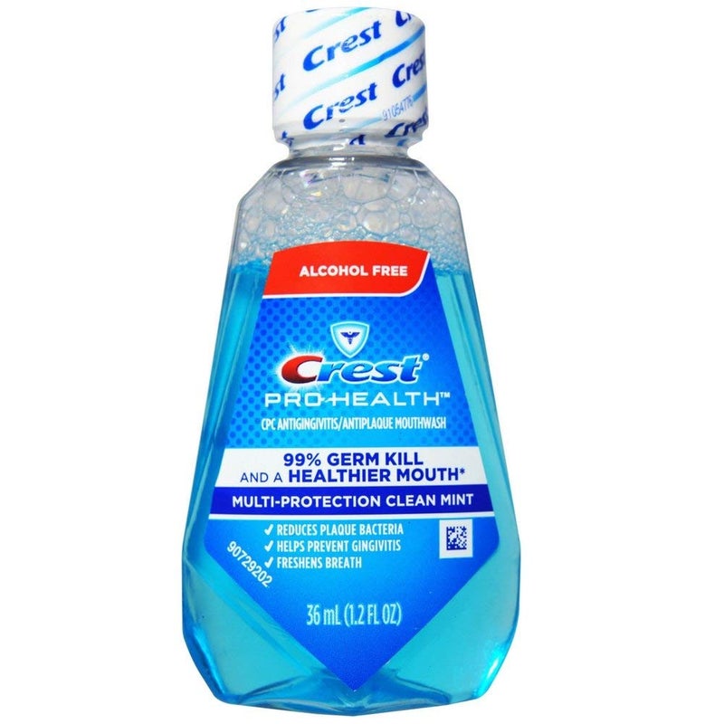 Crest Pro-Health Clean Mint Multi-Protection Mouthwash (Mouthrinse), Travel Size 1.2 oz (32ml) - Pack of 12 - Image 3