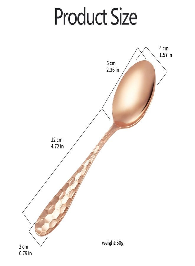 YOIHOJET 7" Pure Copper Spoon, 1 Count, Fashion Style, Flatware - Soup Spoons, 1 Piece, Copper Material - Image 2